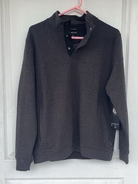 Kenneth Cole Men's Golf Snap-Front Pullover Sweater Medium